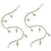 Farmhouse Holiday Beaded Tree Garland, Set of 2