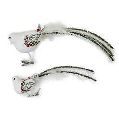 Farmhouse Holiday Bird Clips, Set of 2
