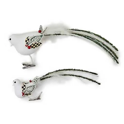 Farmhouse Holiday Bird Clips, Set of 2