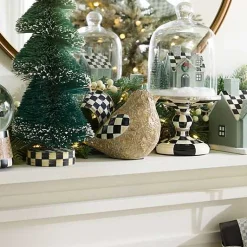 Farmhouse Holiday Block Print Birds, Set of 2