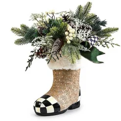 Farmhouse Holiday Boot Arrangement