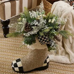 Farmhouse Holiday Boot Arrangement