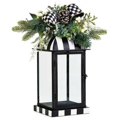 Farmhouse Holiday Lantern Arrangement
