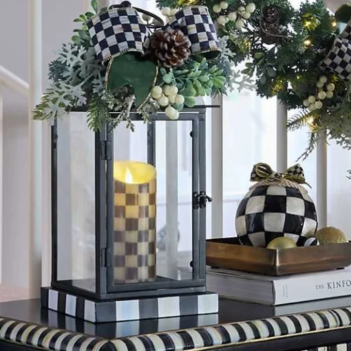 Farmhouse Holiday Lantern Arrangement