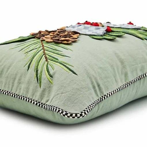 Farmhouse Holly Holiday Lumbar Pillow