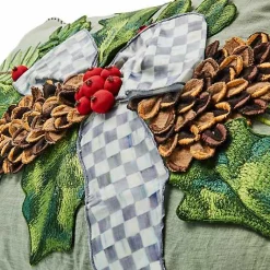 Farmhouse Holly Holiday Lumbar Pillow