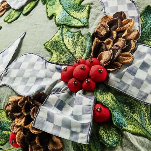 Farmhouse Holly Holiday Throw Pillow