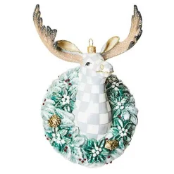 Farmhouse Moose Glass Ornament