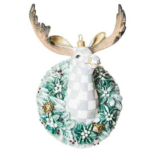 Farmhouse Moose Glass Ornament