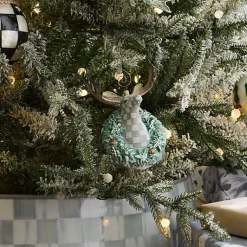 Farmhouse Moose Glass Ornament