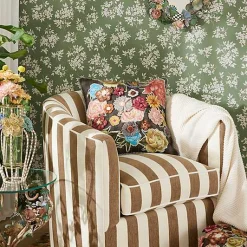 Field Study Embroidered Floral Throw Pillow