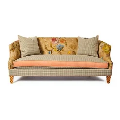 Field Study Floral  Gingham Sofa