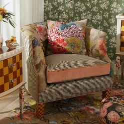 Field Study Floral  Gingham Accent Chair