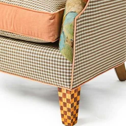 Field Study Floral  Gingham Accent Chair