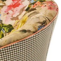Field Study Floral  Gingham Accent Chair