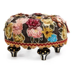 Field Study Floral Tufted Footstool
