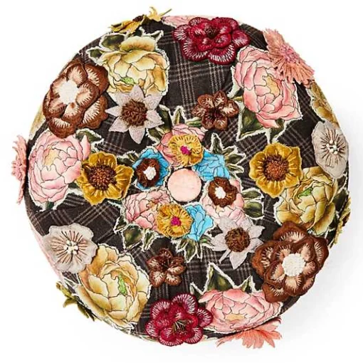Field Study Floral Tufted Footstool