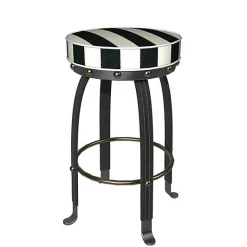 Flatiron Black Stripe Bar Stool