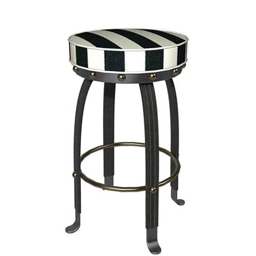 Flatiron Black Stripe Bar Stool