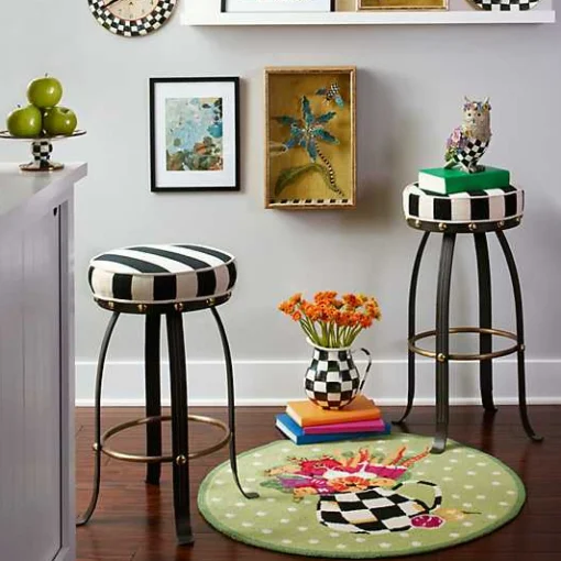 Flatiron Black Stripe Counter Stool