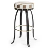 Flatiron Brown Stripe Counter Stool