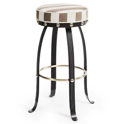 Flatiron Brown Stripe Counter Stool