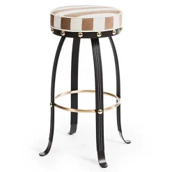 Flatiron Brown Stripe Counter Stool