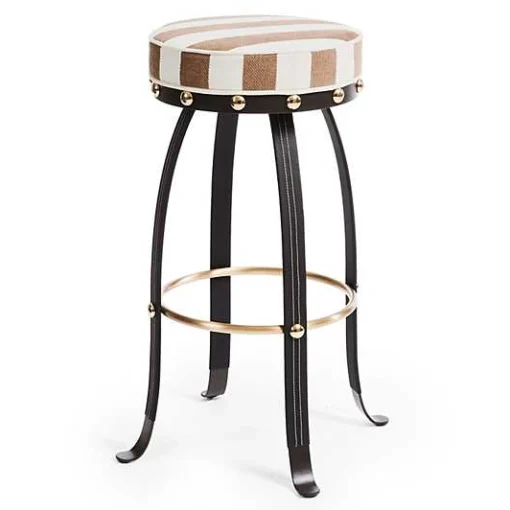 Flatiron Brown Stripe Counter Stool