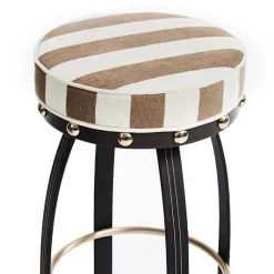 Flatiron Brown Stripe Counter Stool