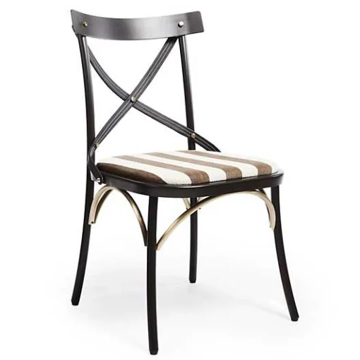 Flatiron Brown Stripe Dining Chair