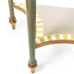 Fleur De Leaf Demilune Console Table