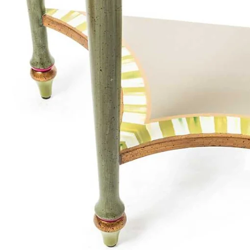 Fleur De Leaf Demilune Console Table