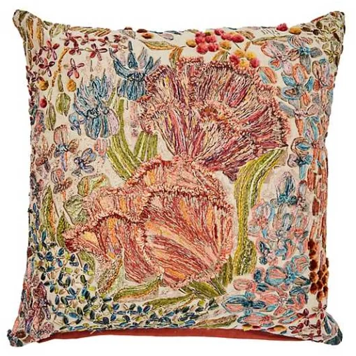 Flower Field Throw Pillow