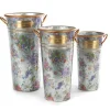 Flower Market Galvanized Flower Buckets, Set of 3