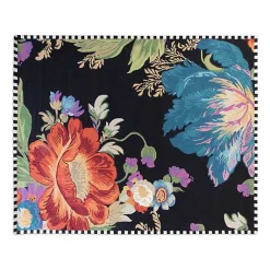 Flower Market Reflections Black 8' x 10' Rug