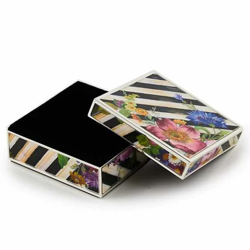 Flower Market Silver Plated Trinket Box
