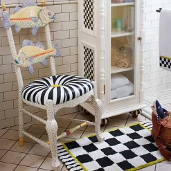 Freckle Fish Chair - Black  White Seat