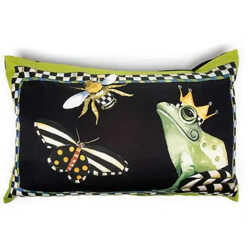Frog and Bee Lumbar Pillow