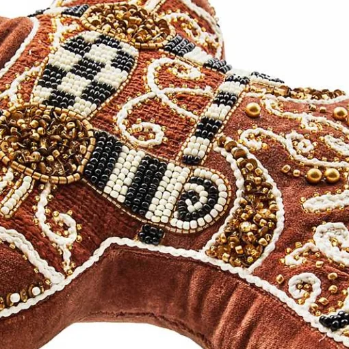 Gingerbread Boy Shaped Throw Pillow