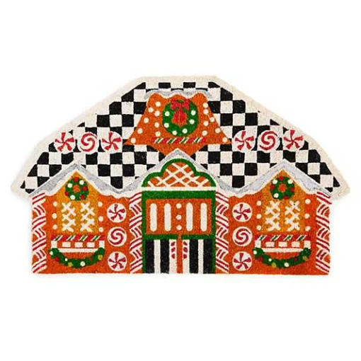Gingerbread House Shaped Entrance Mat