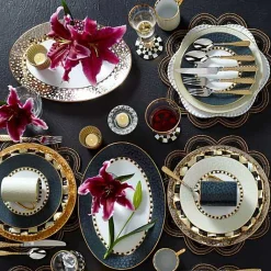 Gold Check Flatware 5-Piece Place Setting