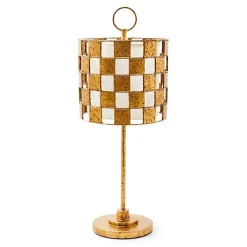 Golden Check Table Lamp