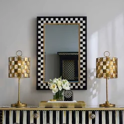 Golden Check Table Lamp