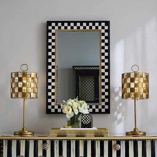 Golden Check Table Lamp