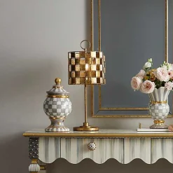 Golden Check Table Lamp