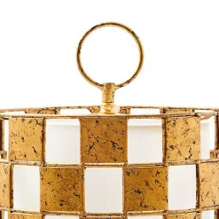 Golden Check Table Lamp