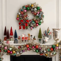 Granny Kitsch Bottle Brush Gift Trees, Set of 5