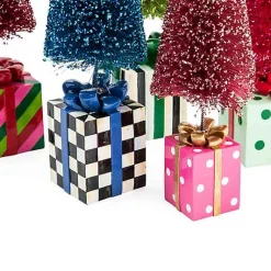 Granny Kitsch Bottle Brush Gift Trees, Set of 5