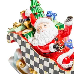 Granny Kitsch Illuminated Sleigh Ride Santa
