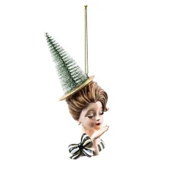 Granny Kitsch Lady Portrait Ornament